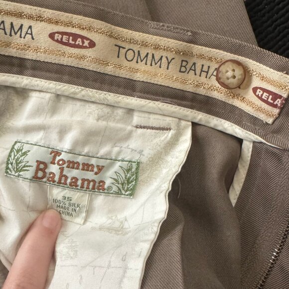 Men's Tommy Bahama Relax 100% Silk Pants - Picture 3 of 4